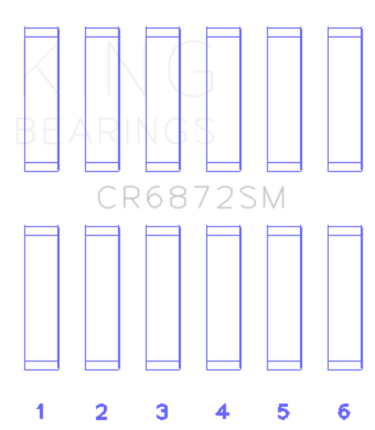 King Engine Bearings Toyota 1GR-FE (Size +.50mm) Connecting Rod Bearing Set