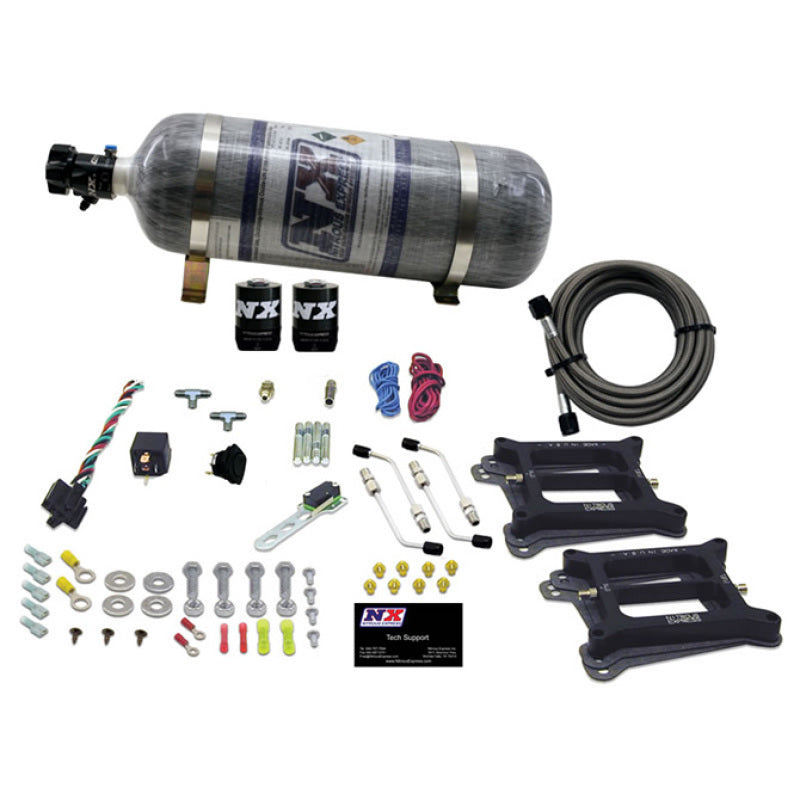 Load image into Gallery viewer, Nitrous Express Dual/4150/Gasoline Nitrous Kit (50-300HP) w/Composite Bottle
