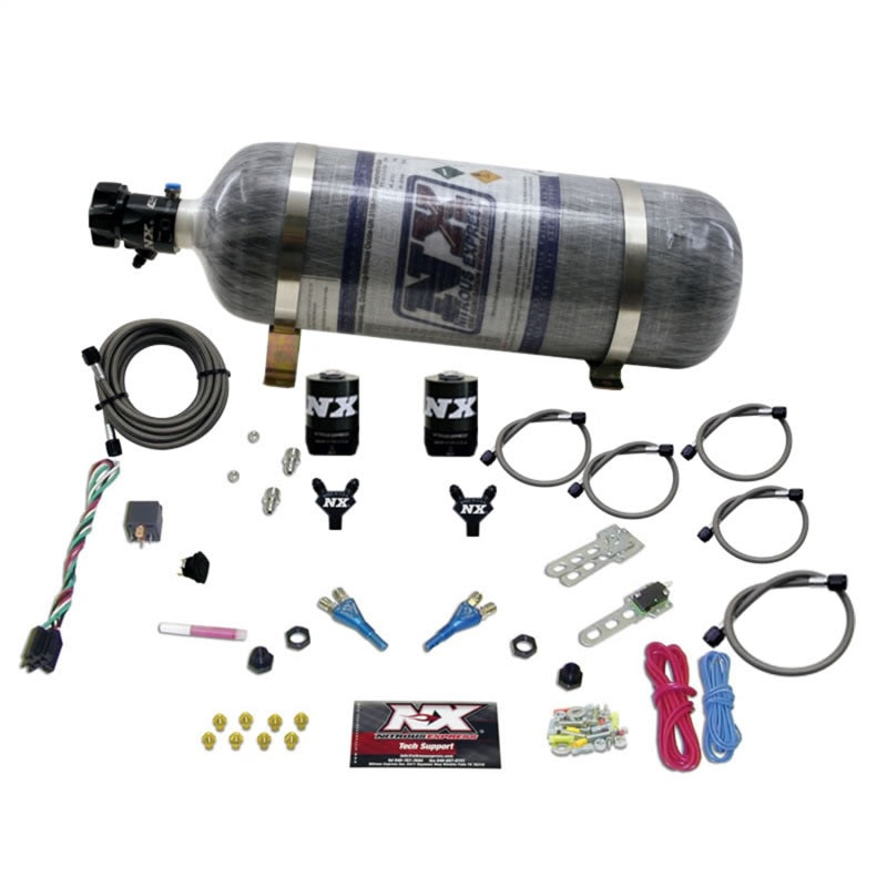 Load image into Gallery viewer, Nitrous Express GM EFI Dual Nozzle Nitrous Kit (100-300HP) w/Composite Bottle
