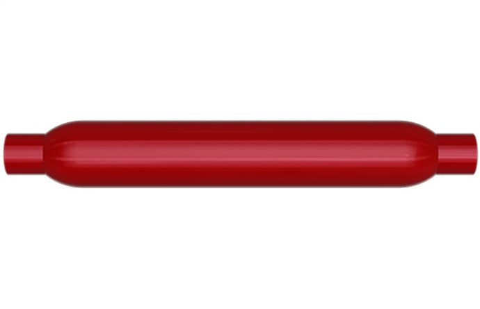 MagnaFlow Muffler Red Pack Series Glasspack 3.5in Rd 12in Body Length 1.75in/1.75in Inlet/Outlet