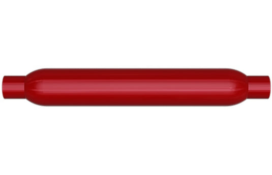 MagnaFlow Muffler Red Pack Series Glasspack 3.5in Rd 12in Body Length 1.75in/1.75in Inlet/Outlet
