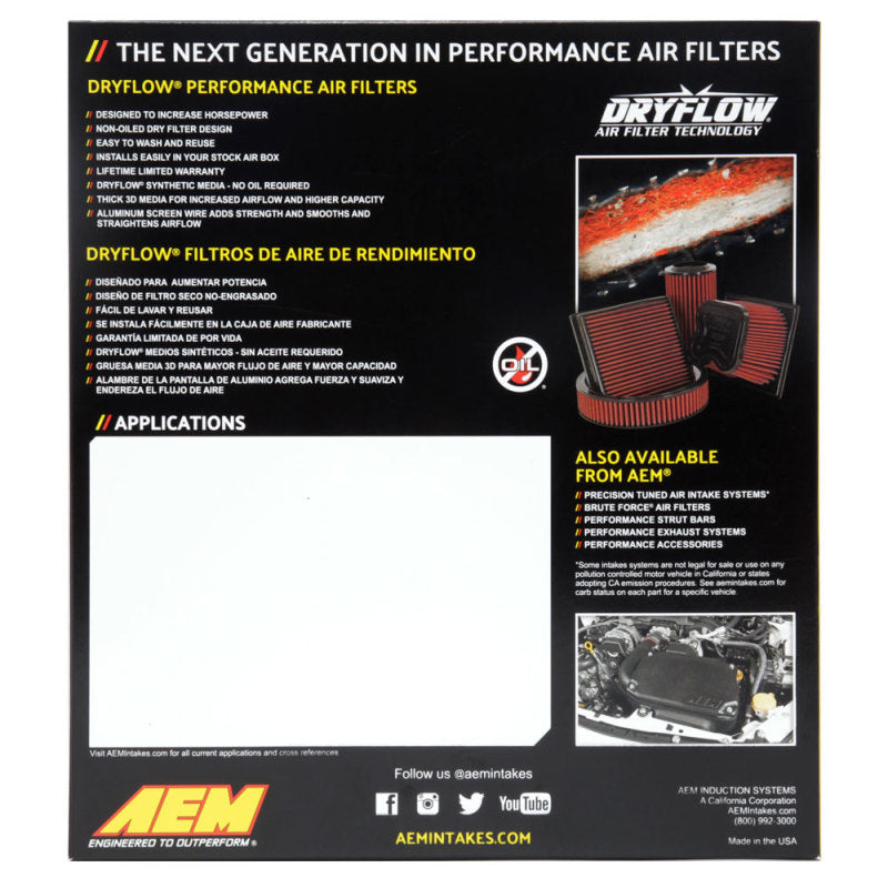 Load image into Gallery viewer, AEM Induction 15-17 Nissan NP300 2.3L DryFlow Air Filter
