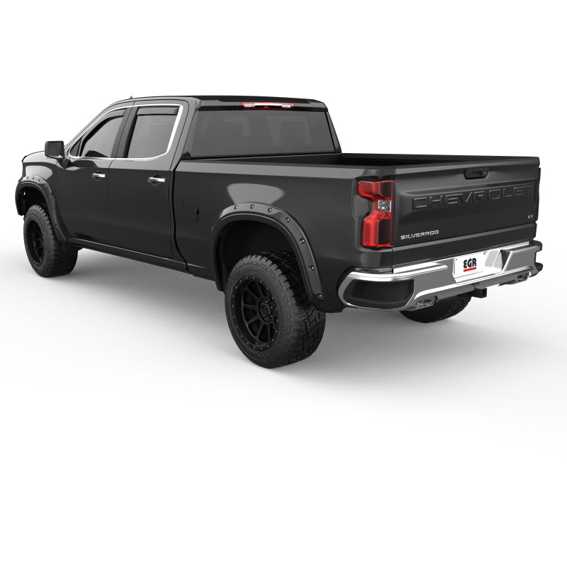 Load image into Gallery viewer, EGR 19-22 Chevrolet Silverado 1500 Traditional Bolt-On Look Fender Flares Black Set Of 4
