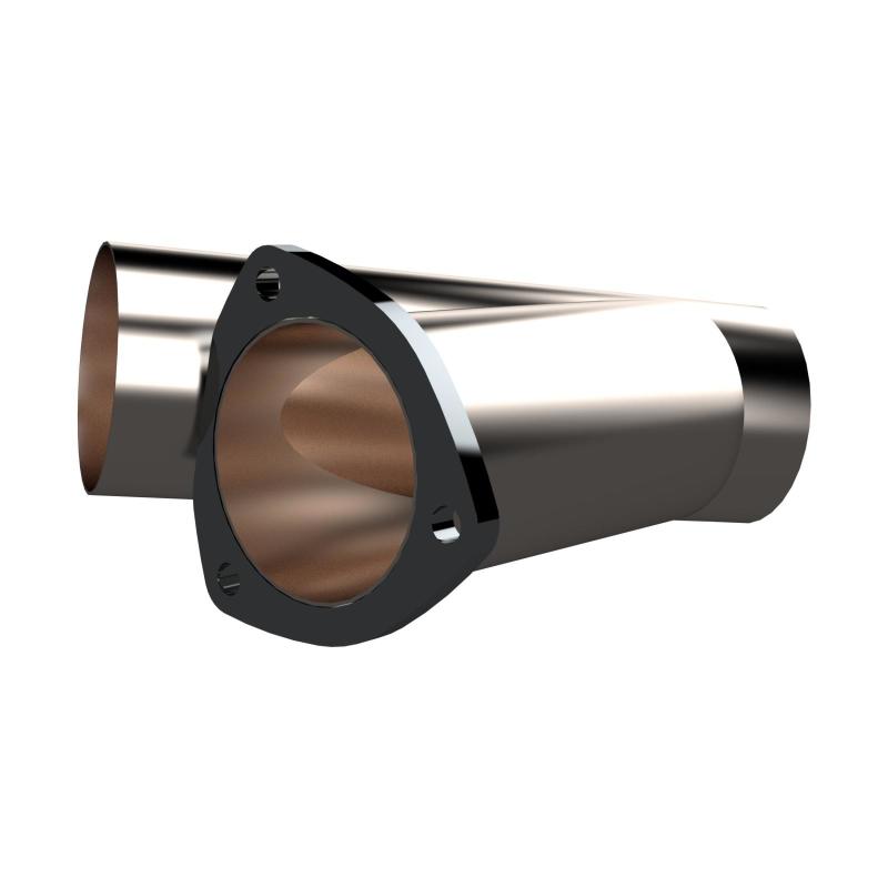 Load image into Gallery viewer, QTP 3.5in Weld-On QTEC Exhaust Cutout Y-Pipe
