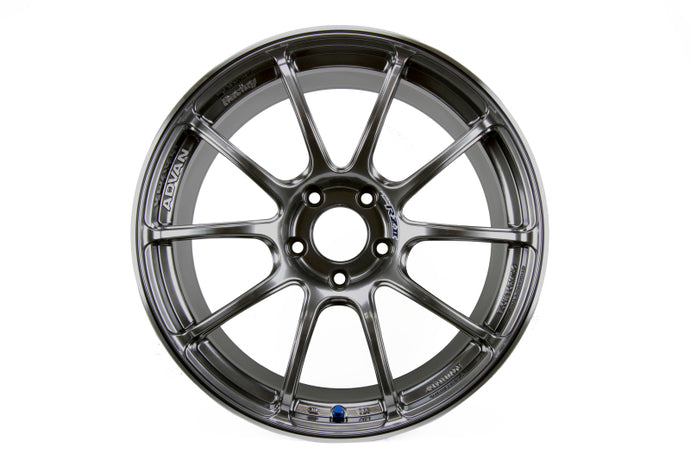 Advan RZII 17x7.0 +42 4x100 Racing Hyper Black Wheel