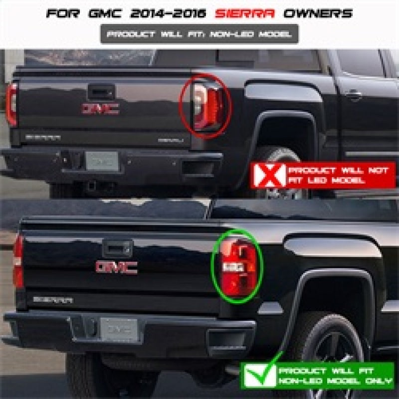 Load image into Gallery viewer, Spyder GMC Sierra 14-16 LED Tail Lights Black Smoke ALT-YD-GS14-LBLED-BSM
