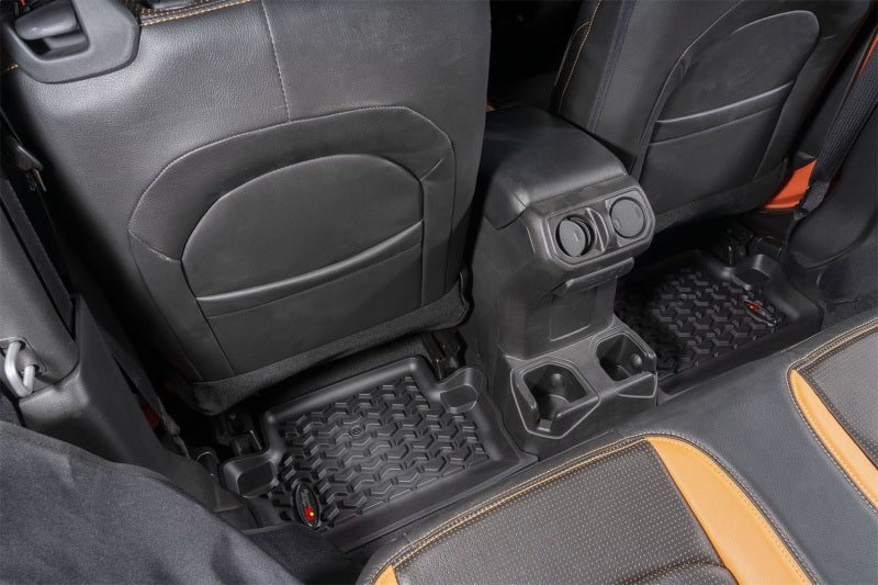 Load image into Gallery viewer, Rugged Ridge Floor Liner Kit Black F/R/Full Cargo 18-20 Jeep Wrangler JL 2Dr
