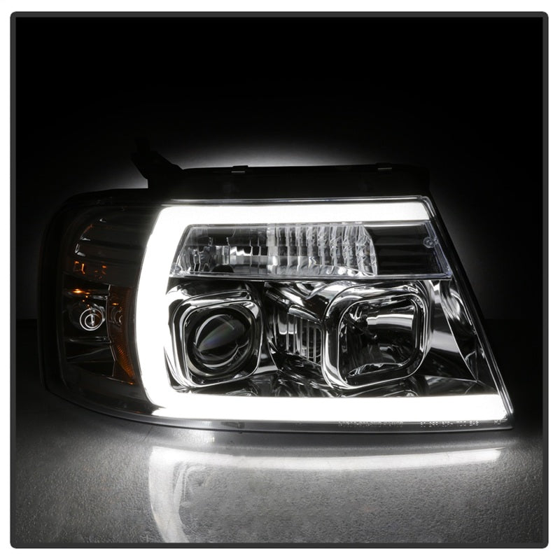 Load image into Gallery viewer, Spyder 04-08 Ford F-150 Light Bar Projector Headlights - Chrome (PRO-YD-FF15004V2-LB-C)
