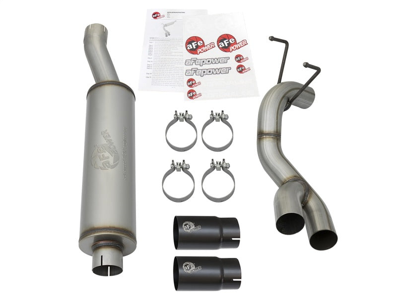 Load image into Gallery viewer, aFe Rebel Series 3-1/2in 409 SS Cat-Back Exhaust System w/Black Tip RAM 2500/3500 14-17 V8 6.4L
