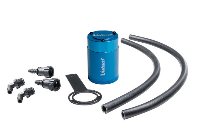 Volant 14-19 Chevrolat Silverado 1500 3oz Aluminum Oil Catch Can w/Mounting Bracket - Blue