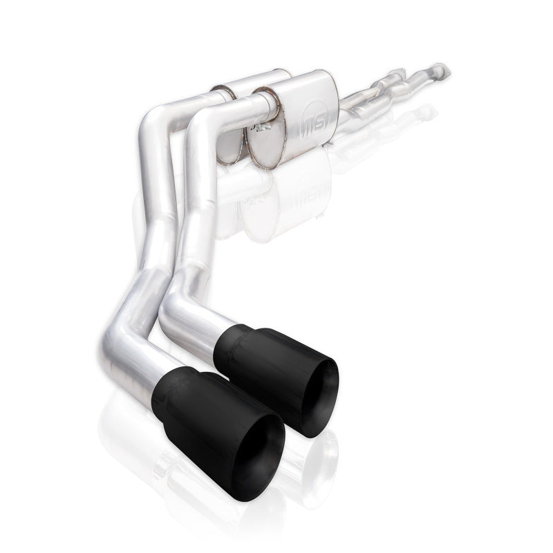 Load image into Gallery viewer, Stainless Works 2014+ Toyota Tundra 5.7L Legend Series Cat-Back Exhaust w/Black Tips
