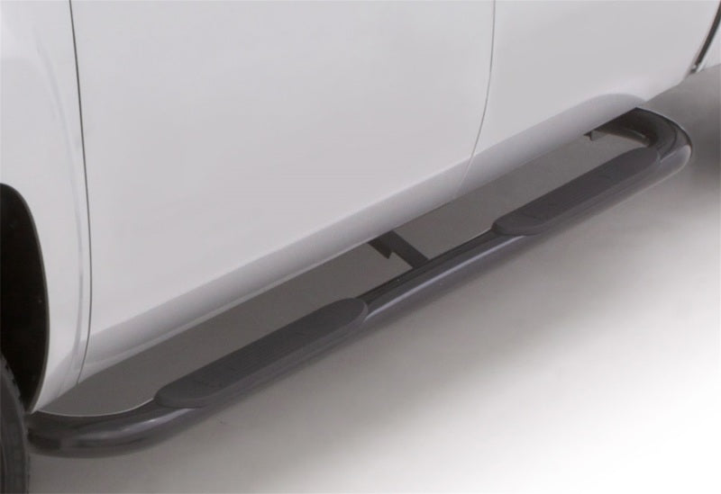 Load image into Gallery viewer, Lund 03-09 Dodge Ram 2500 Quad Cab 4in. Oval Curved Steel Nerf Bars - Black
