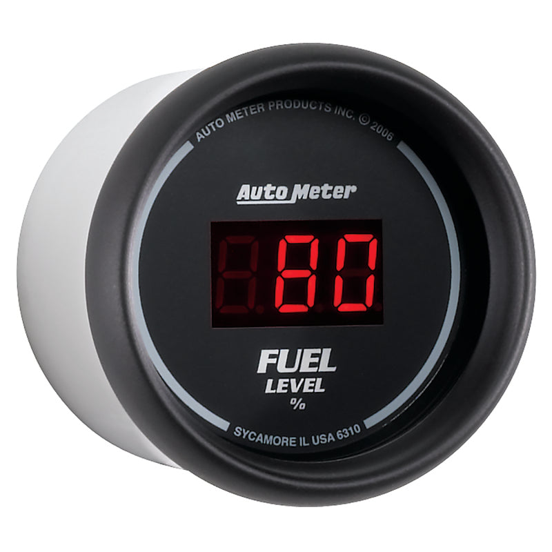 Load image into Gallery viewer, Autometer 52mm Black Digital Programmable Empty-Full Fuel Level Gauge
