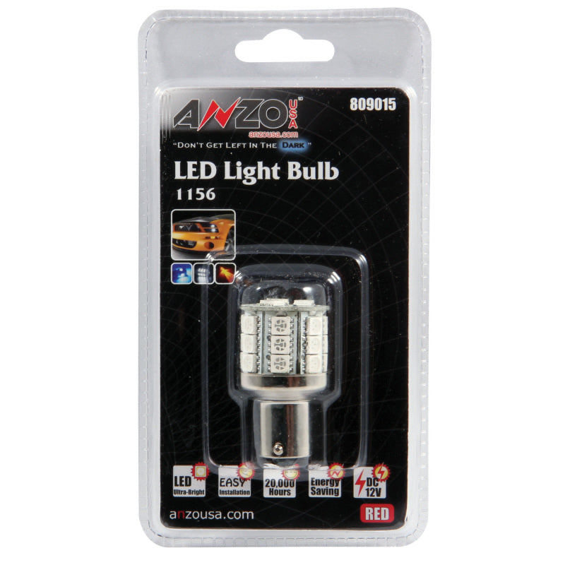 Load image into Gallery viewer, ANZO LED Bulbs Universal LED 1156 Red - 23 LEDs 1 3/4in Tall
