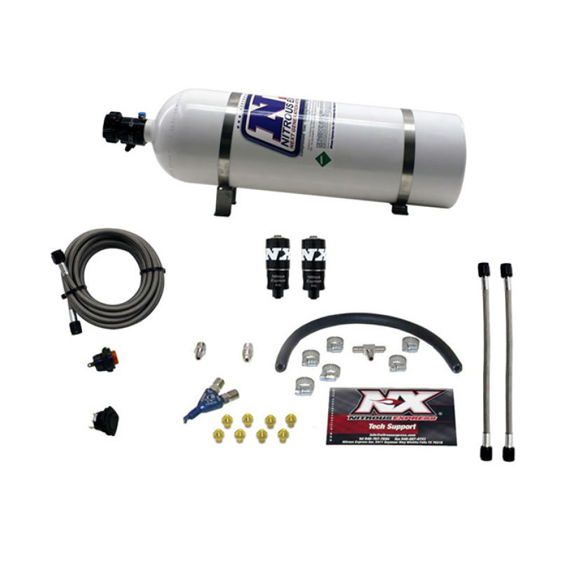 Load image into Gallery viewer, Nitrous Express Hitman EFI Single Nozzle Piranha Nitrous Kit (35-75HP) w/15lb Bottle
