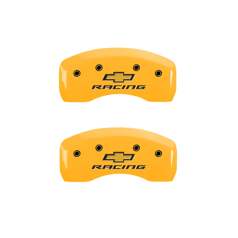 Load image into Gallery viewer, MGP 4 Caliper Covers Engraved Front &amp; Rear C5/Corvette Black finish silver ch
