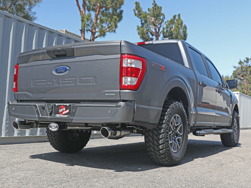 Load image into Gallery viewer, aFe Vulcan 3in 304 SS Cat-Back Exhaust 2021 Ford F-150 V6 2.7L/3.5L (tt)/V8 5.0L w/ Polished Tips
