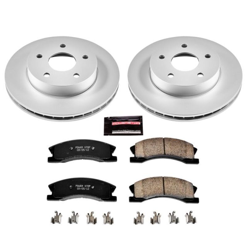 Load image into Gallery viewer, Power Stop 99-04 Jeep Grand Cherokee Front Z17 Evolution Geomet Coated Brake Kit
