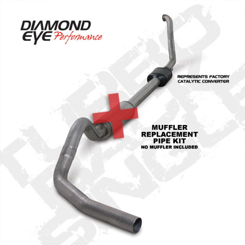 Load image into Gallery viewer, Diamond Eye KIT 4in TB MFLR RPLCMENT PIPE SGL SS 94-97 7 3L F250/F350 PWRSTROKE NFS W CARB EQIV STDS
