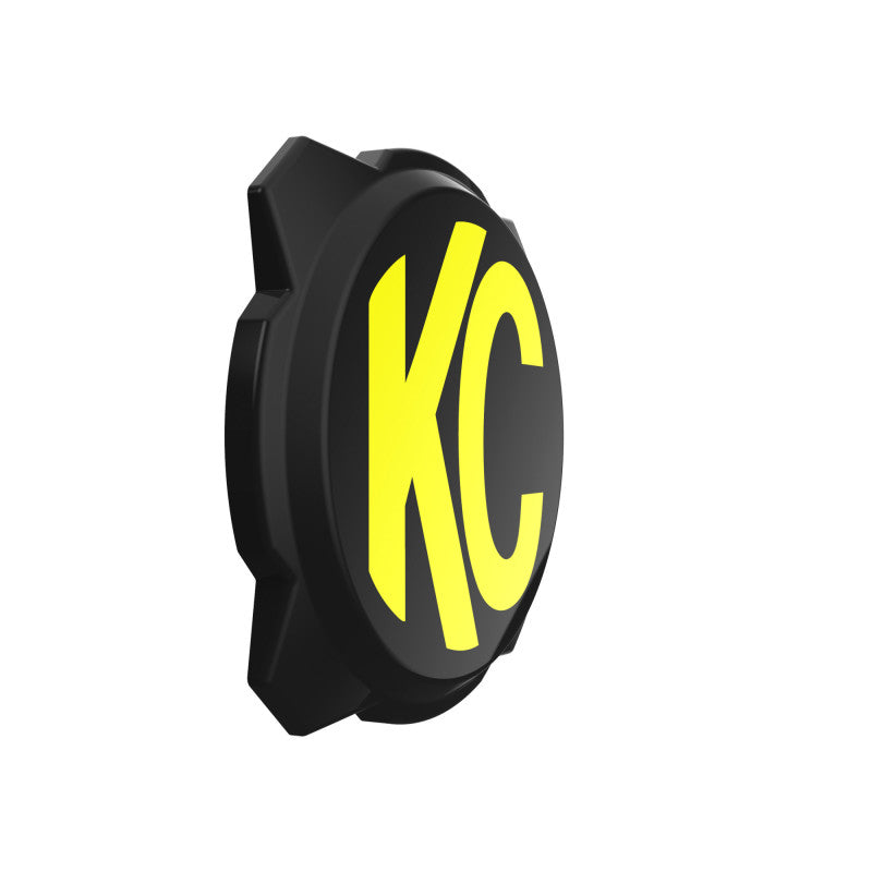 Load image into Gallery viewer, KC HiLiTES 6in. Hard Cover for Gravity Pro6 LED Lights (Single) - Black w/Yellow KC Logo
