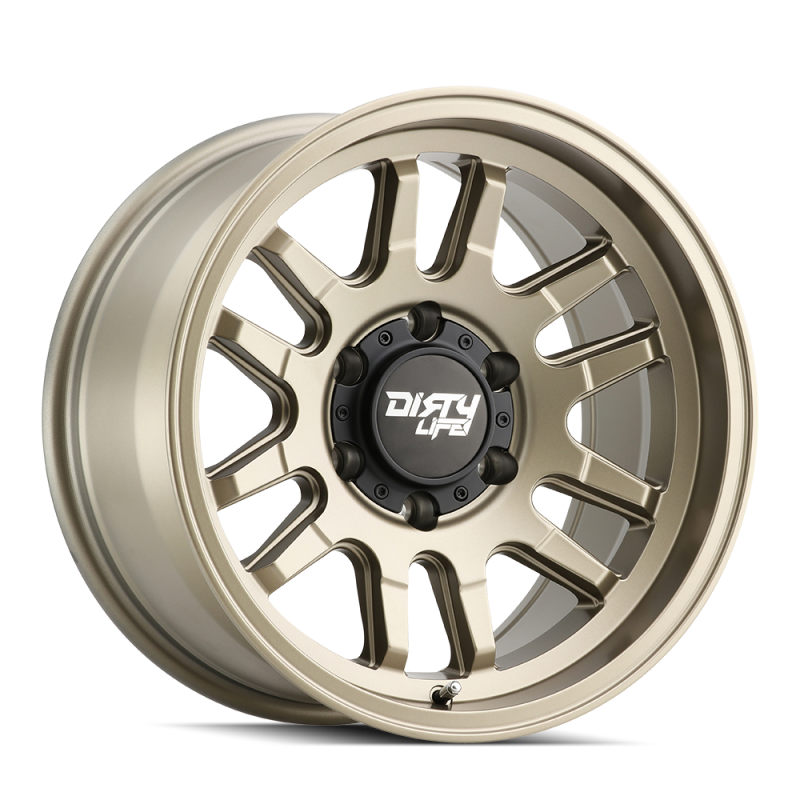 Load image into Gallery viewer, Dirty Life 9310 Canyon 17x9 / 6x139.7 BP / 0mm Offset / 106mm Hub Satin Gold Wheel
