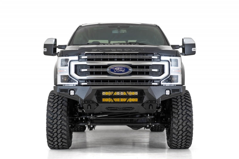 Load image into Gallery viewer, Addictive Desert Designs 17-20 Ford Super Duty Bomber Front Bumper w/ Mounts For 20in Light Bars
