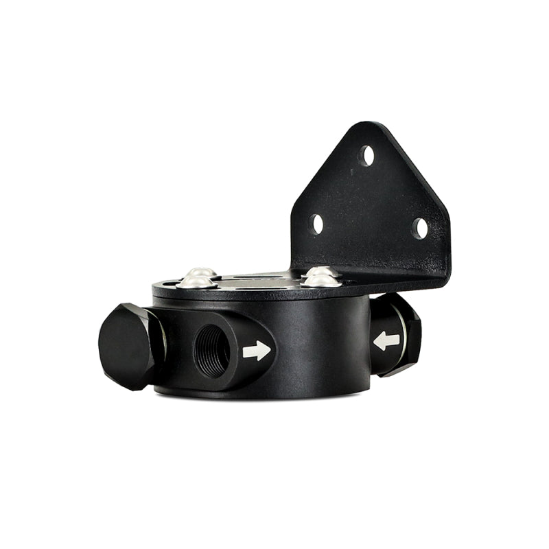Load image into Gallery viewer, Mishimoto 3/4 - 16 Thread Remote Oil Filter Mount - Black
