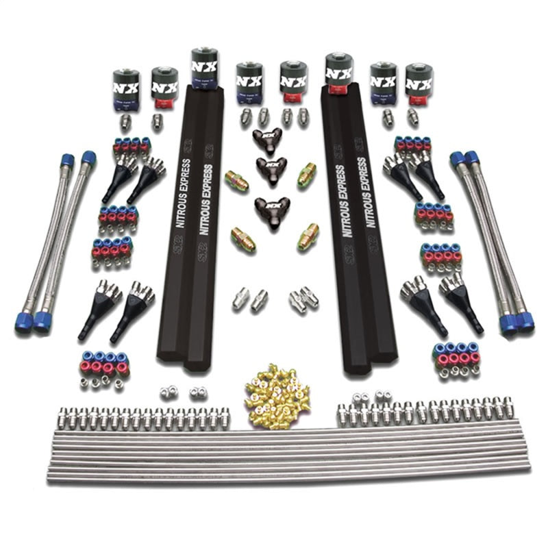 Load image into Gallery viewer, Nitrous Express 8 Cyl SX2 Nozzle Intake Plumbing Kit (Incl Hardware)
