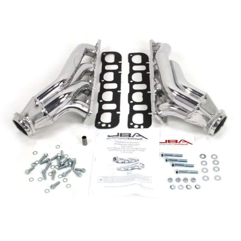 Load image into Gallery viewer, JBA 05-14 Chrysler 6.1/6.4L HEMI 1 7/8in Primary Silver Ctd Cat4Ward Header
