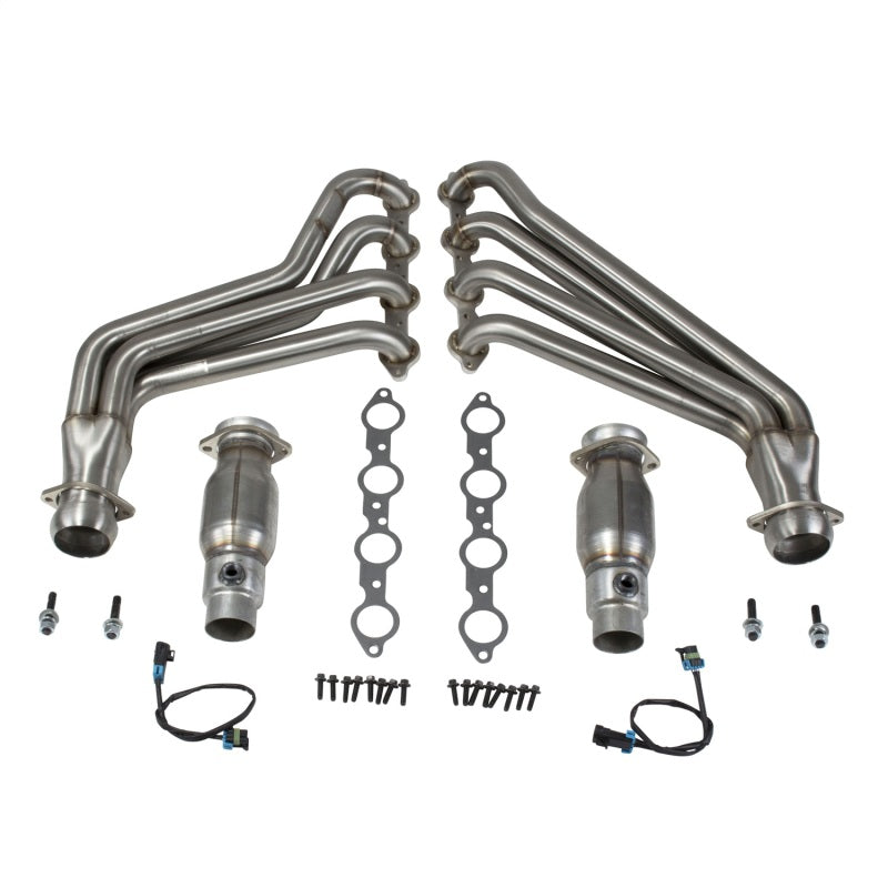 Load image into Gallery viewer, BBK 10-15 Camaro LS3 L99 Long Tube Exhaust Headers With Converters - 1-3/4 304 Stainless
