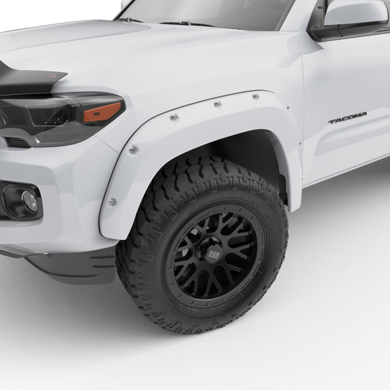 Load image into Gallery viewer, EGR 16+ Toyota Tacoma w/Mudflap Bolt-On Look Color Match Fender Flares - Set - Super White
