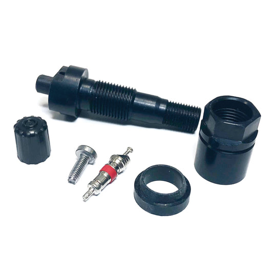 Schrader TPMS Service Pack - Black Anodized Stem and Nut - Fits EZ-sensors - 10 Pack