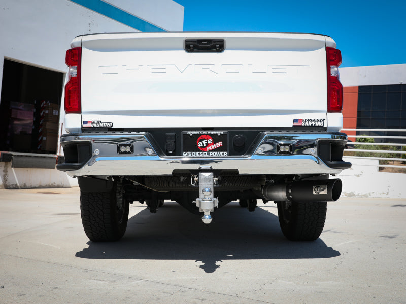Load image into Gallery viewer, aFe Large Bore-HD 5 IN 409 SS DPF-Back Exhaust System w/Black Tip 20-21 GM Truck V8-6.6L
