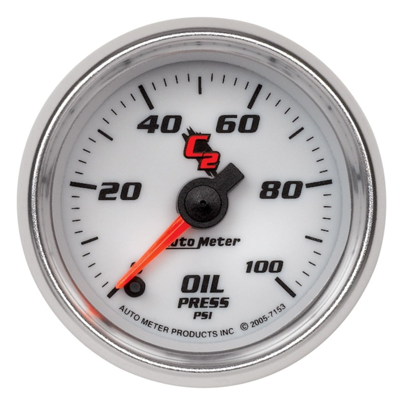 Load image into Gallery viewer, Autometer C2 52mm 100 PSI Electronic Oil Pressure Gauge

