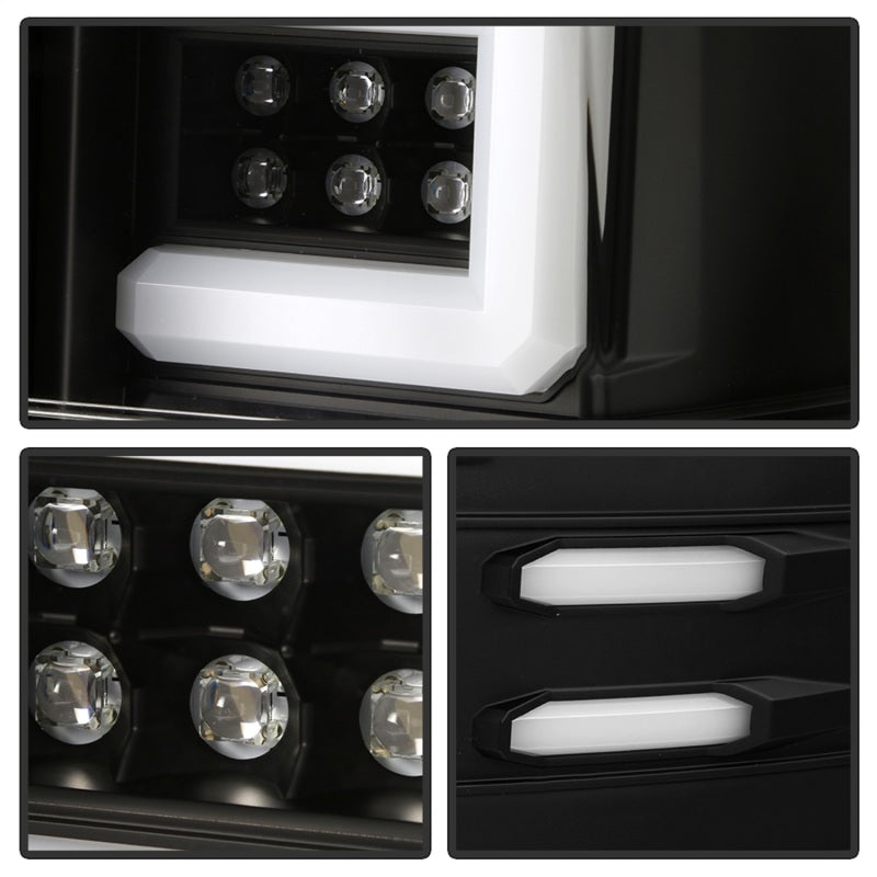 Load image into Gallery viewer, Spyder Chevy 1500 14-16 Light Bar LED Tail Lights All Blk ALT-YD-CS14-LBLED-BKV2
