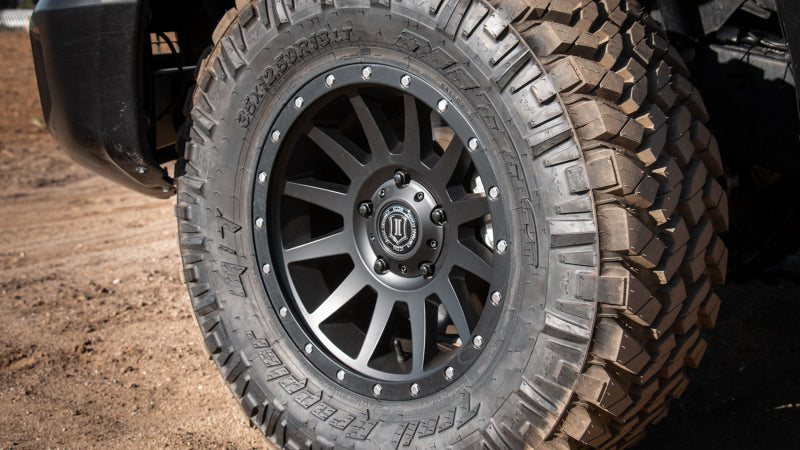 Load image into Gallery viewer, ICON Compression 18x9 6x5.5 0mm Offset 5in BS Satin Black Wheel
