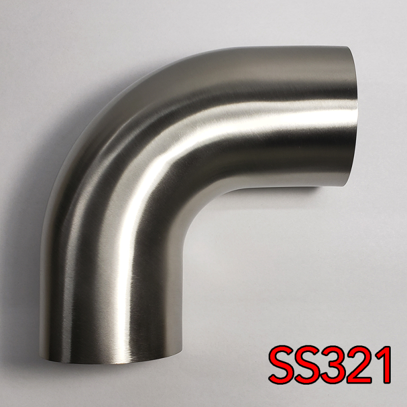 Load image into Gallery viewer, Stainless Bros 2.13in SS321 90 Deg Mandrel Bend Elbow - 1.5D Radius 16GA/.065in Wall (Leg)
