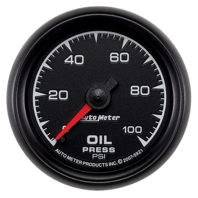 Load image into Gallery viewer, Autometer ES 52mm 0-100 PSI Mechanical Oil Pressure Gauge
