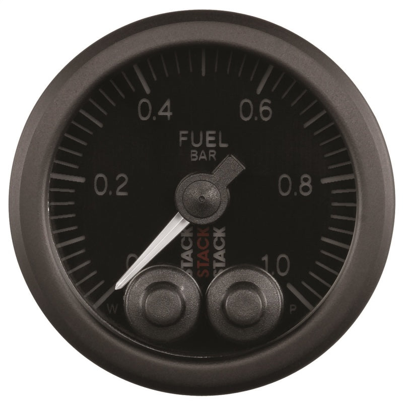 Load image into Gallery viewer, Autometer Stack 52mm 0-1 Bar M10 Male Pro-Control Fuel Pressure Gauge - Black
