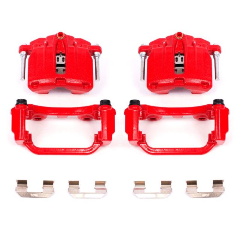 Load image into Gallery viewer, Power Stop 00-03 Cadillac DeVille Rear Red Calipers w/Brackets - Pair
