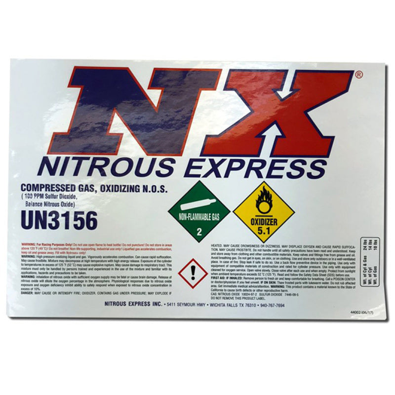Load image into Gallery viewer, Nitrous Express Bottle Decal for 10lb Bottle
