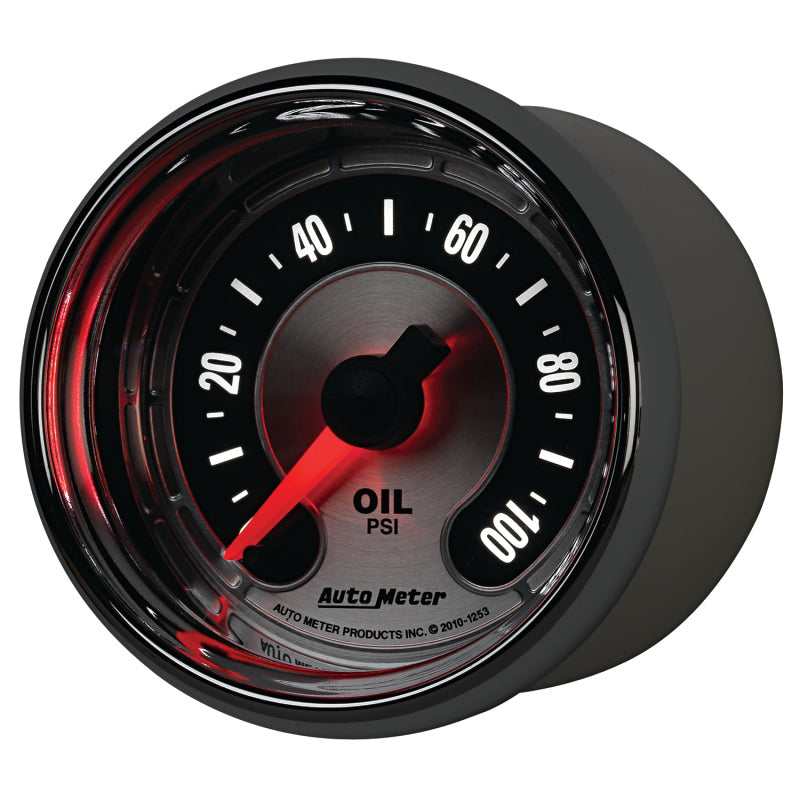 Load image into Gallery viewer, Autometer American Muscle 52mm Full Sweep Electric 0-100 PSI Oil Pressure Gauge
