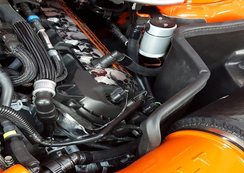 Load image into Gallery viewer, J&amp;L 2011-2017 Ford Mustang GT Driver Side Oil Separator 3.0 - Clear Anodized
