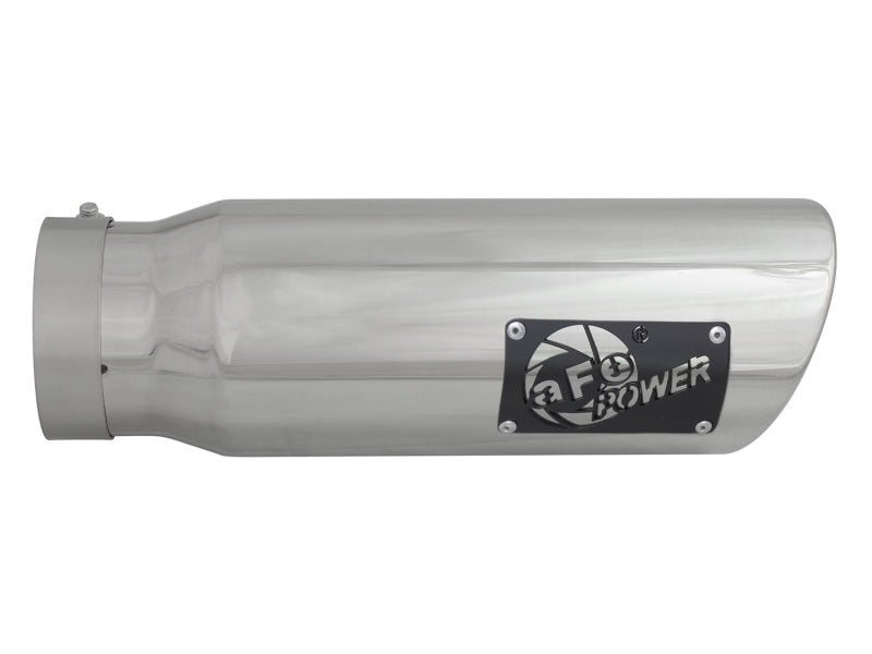 Load image into Gallery viewer, aFe Diesel Exhaust Tip Bolt On Polished 4in Inlet x 5in Outlet x 15in
