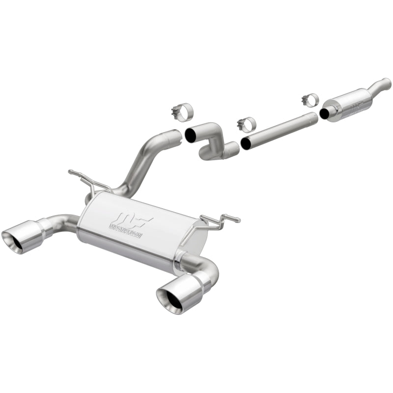 Load image into Gallery viewer, MagnaFlow 2018 Jeep Wrangler L4-2.0L 3in 409SS Cat-Back Exhaust System w/Dual Split Rear Exit
