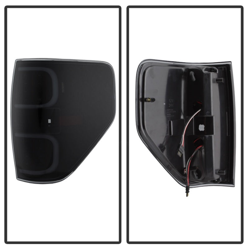Load image into Gallery viewer, xTune Ford F150 09-14 LED Tail Lights - Black ALT-ON-FF15009-LBLED-BSM
