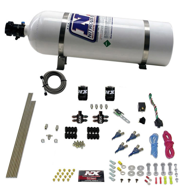 Load image into Gallery viewer, Nitrous Express 4 Cyl Gasoline EFI Nitrous Kit (50-250HP) w/15lb Bottle
