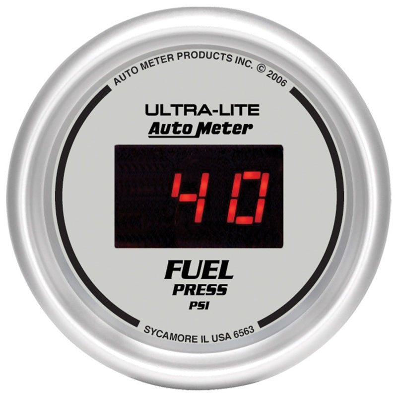Load image into Gallery viewer, Autometer Ultra-Lite 52MM 5-100 PSI Digital Fuel Pressure Gauge
