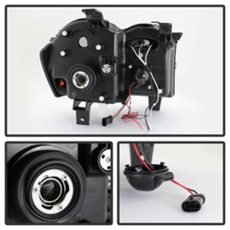 Load image into Gallery viewer, Spyder Jeep Grand Cherokee 05-07 Projector Headlights LED Halo LED Blk Smke PRO-YD-JGC05-HL-BSM

