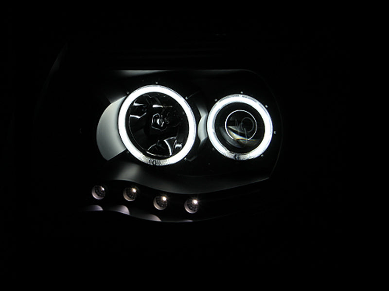 Load image into Gallery viewer, ANZO 2005-2011 Toyota Tacoma Projector Headlights w/ Halo Black
